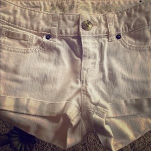 White Denim Shorts